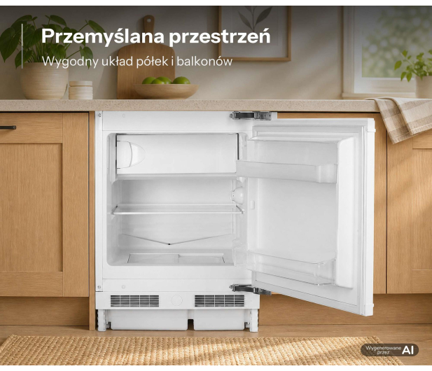 Lodówka do zabudowy MPM 100-CJI-19 85cm Biała Zawiasy Nożycowe 127L - 1526015 - zdjęcie 3